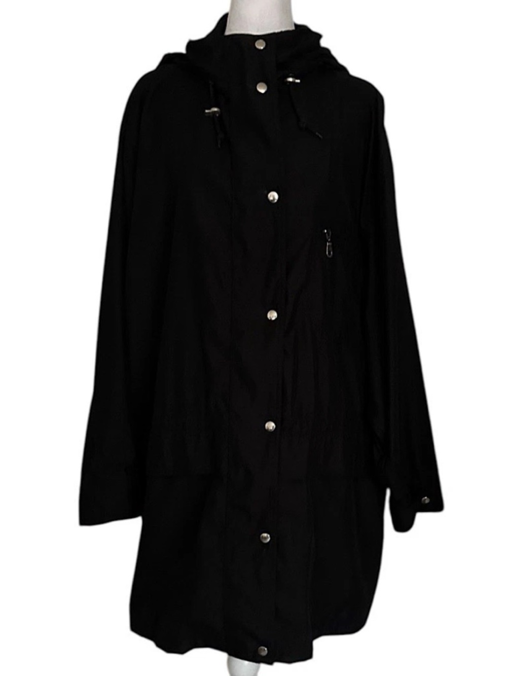 Eddie Bauer Women’s Hooded Utility Jacket Size XXL Black Hidden Hood Outdoor